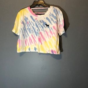Tie-dye PINK Crop-Top
